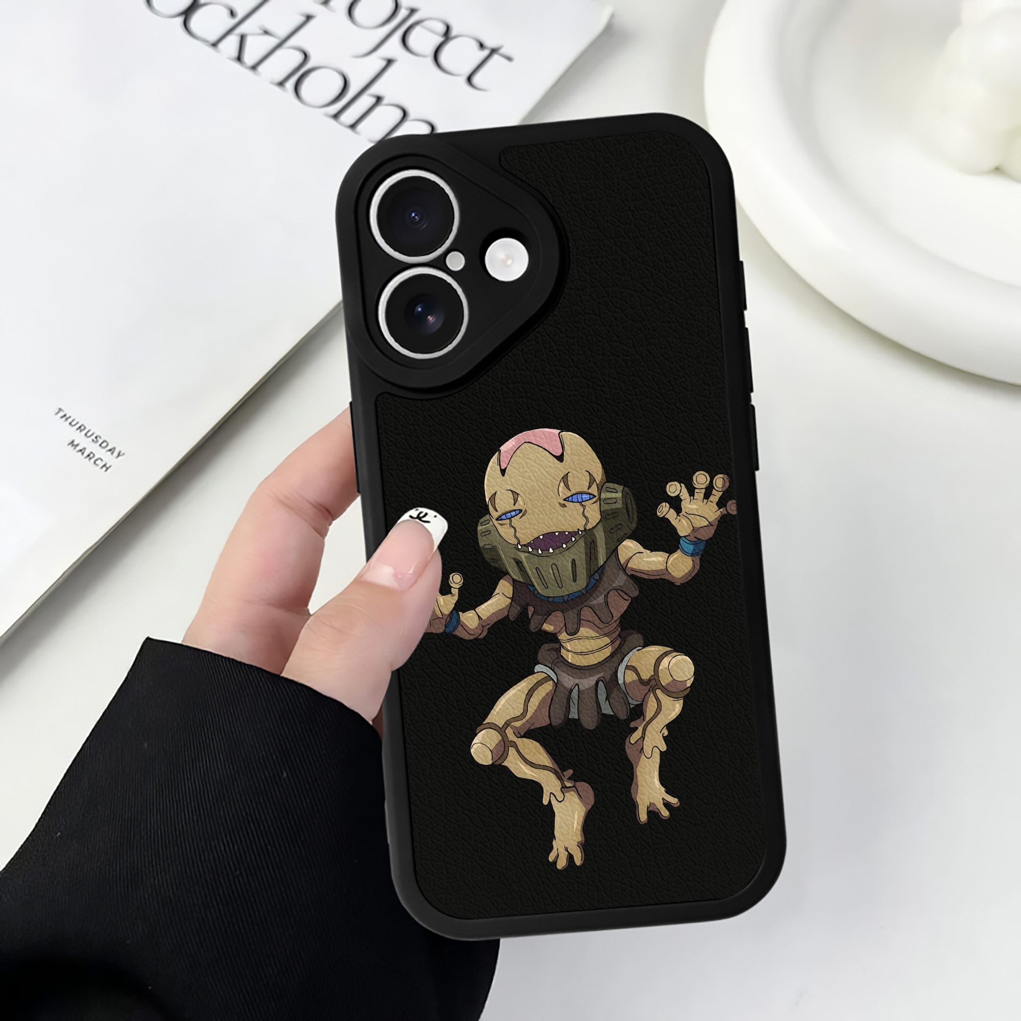 （画像用） ジョジョの奇妙な冒険 JoJo's Bizarre Adventure 【iPhone 16シリーズ対応】シリコンスマホケース（レザー調） 材質：シリコン